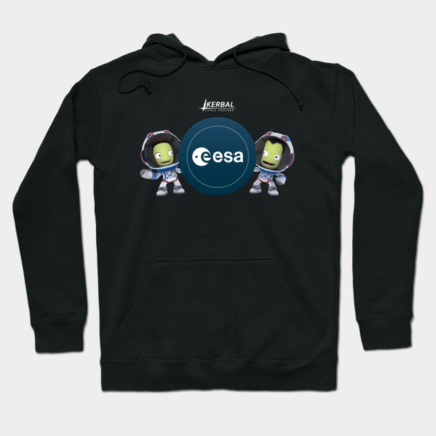 KERBAL WITH ESA LOGO Hoodie by Tracy Daum